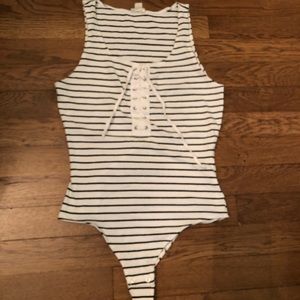 striped bodysuit